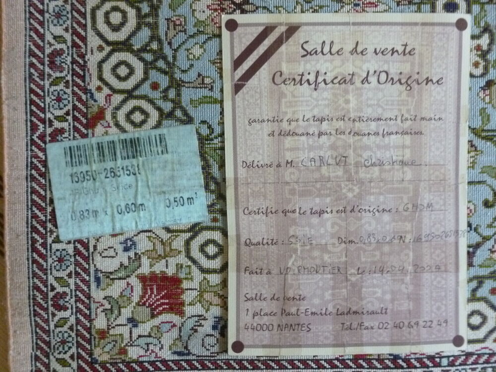 Tapis de pri&egrave;re en soie Décoration