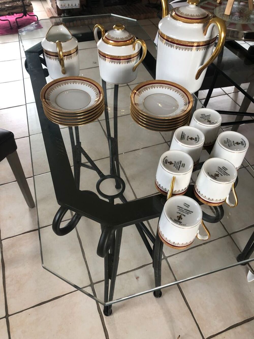 service &agrave; caf&eacute; porcelaine Décoration