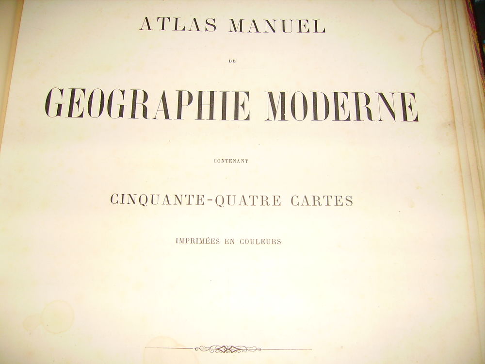 atlas g&eacute;ographie moderne1884 Livres et BD