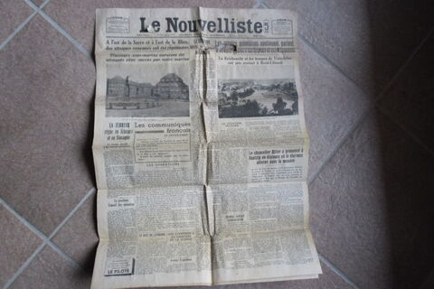 Journal le Nouvelliste du mercredi 20 septembre 1939 10 Collonges (01)
