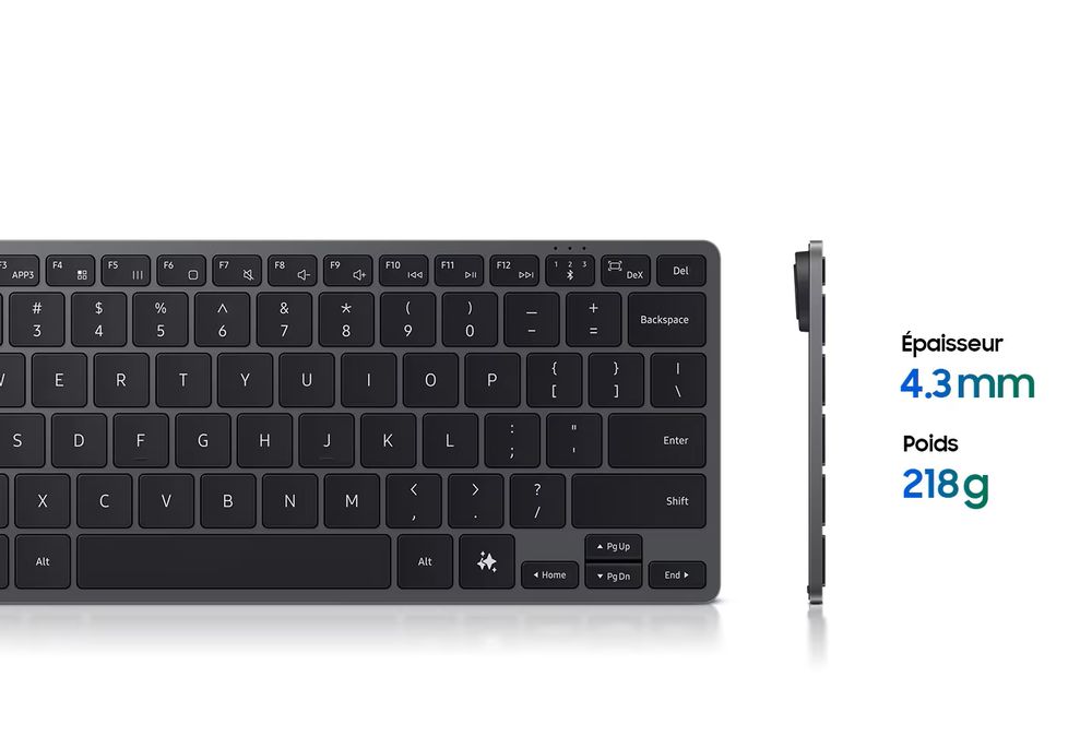 Smart Keyboard Samsung avec touche Galaxy AI Téléphones et tablettes