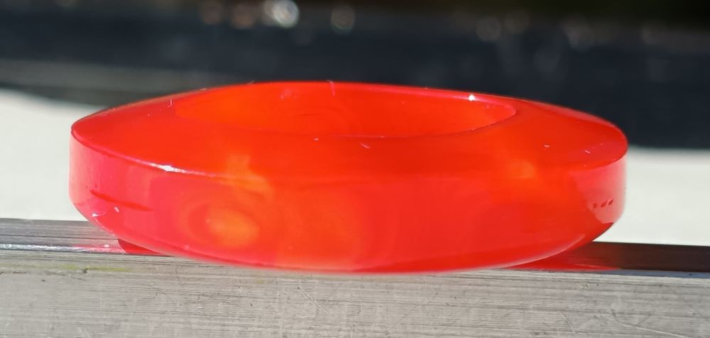Lot de 6 Boutons Carr&eacute;s Orange Mandarine N&deg;88 