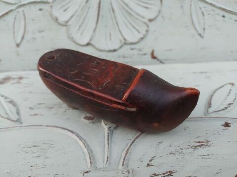 Ancienne Tabati�re Sabot Monogramme Boite Tabac 29 Loches (37)
