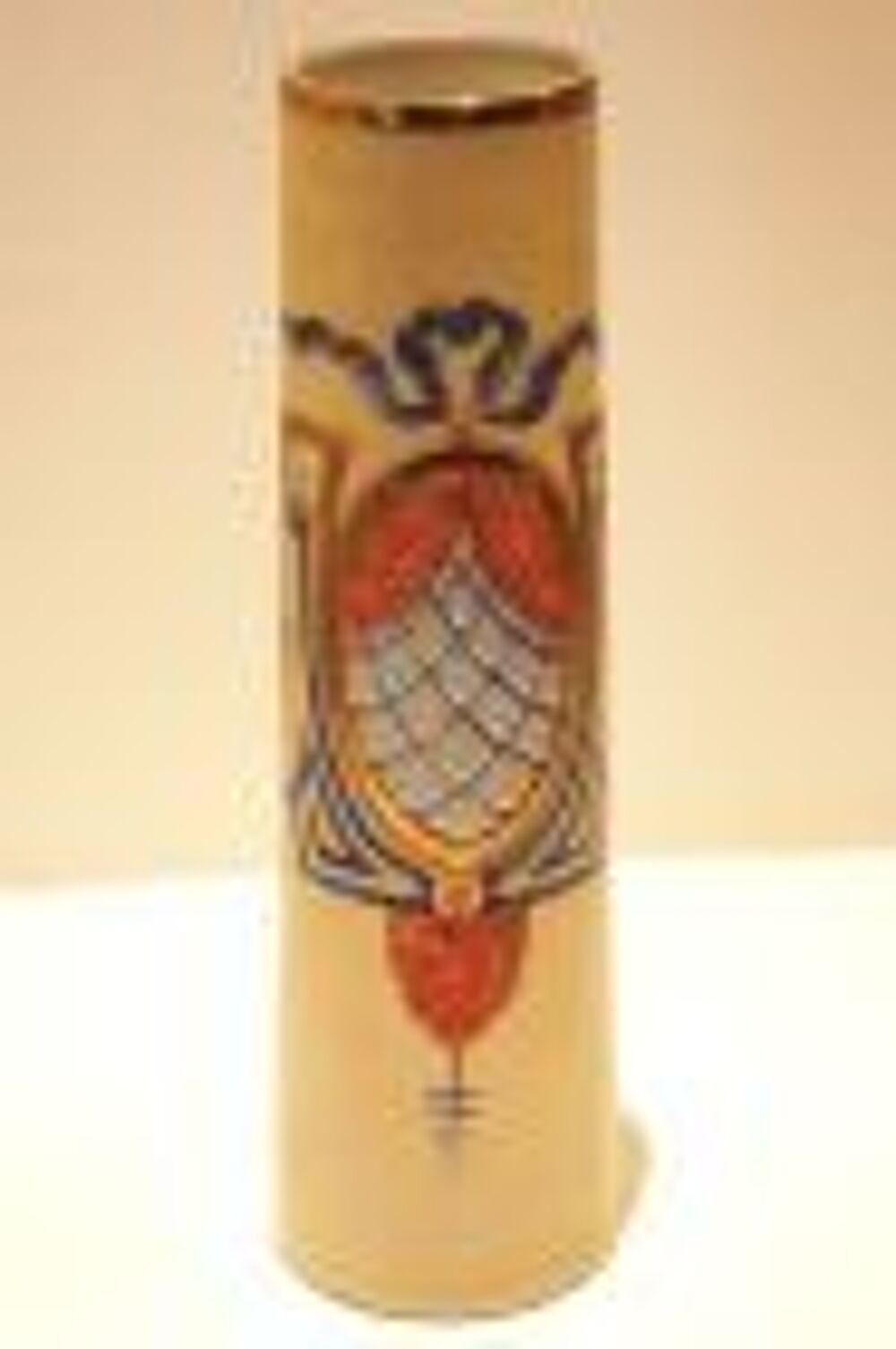 Tr&egrave;s joli vase opaline &eacute;maill&eacute; style Art Nouveau Décoration