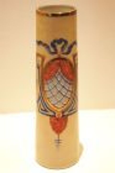 Très joli vase opaline émaillé style Art Nouveau 60 Haute-Avesnes (62)
