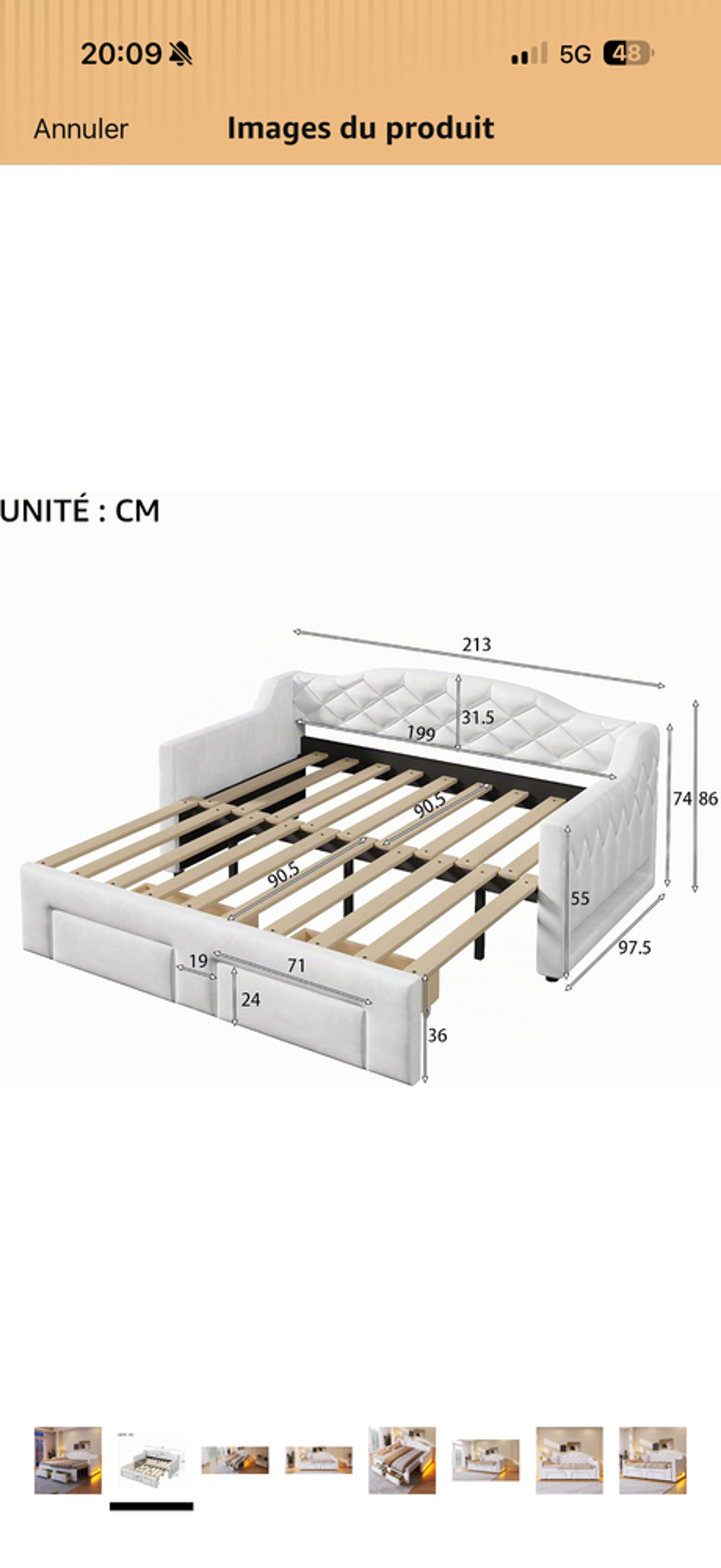 Canap&eacute; lit Meubles