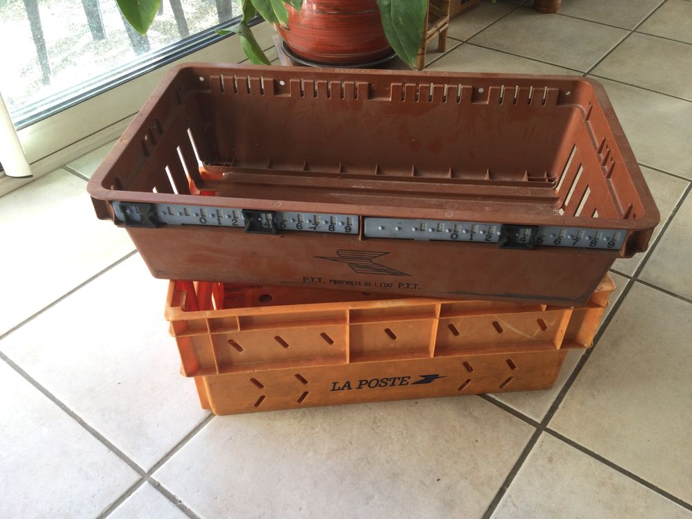 Caisses anciennes PTT la poste - Lot de 2 Décoration