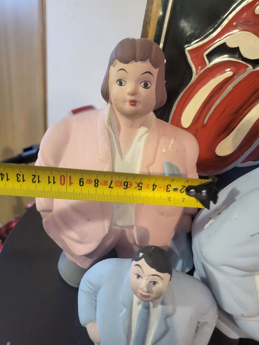 Statue vintage L'Aquilone Italie ? Homme, Femme et Enfant ? 