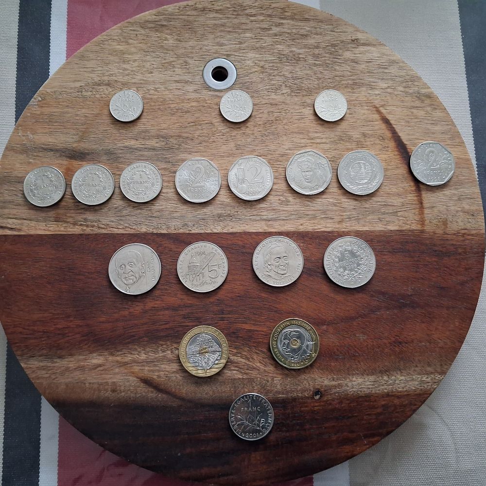 Lot d'~ 50 pi&egrave;ces fran&ccedil;aises des ann&eacute;es 90/2000 