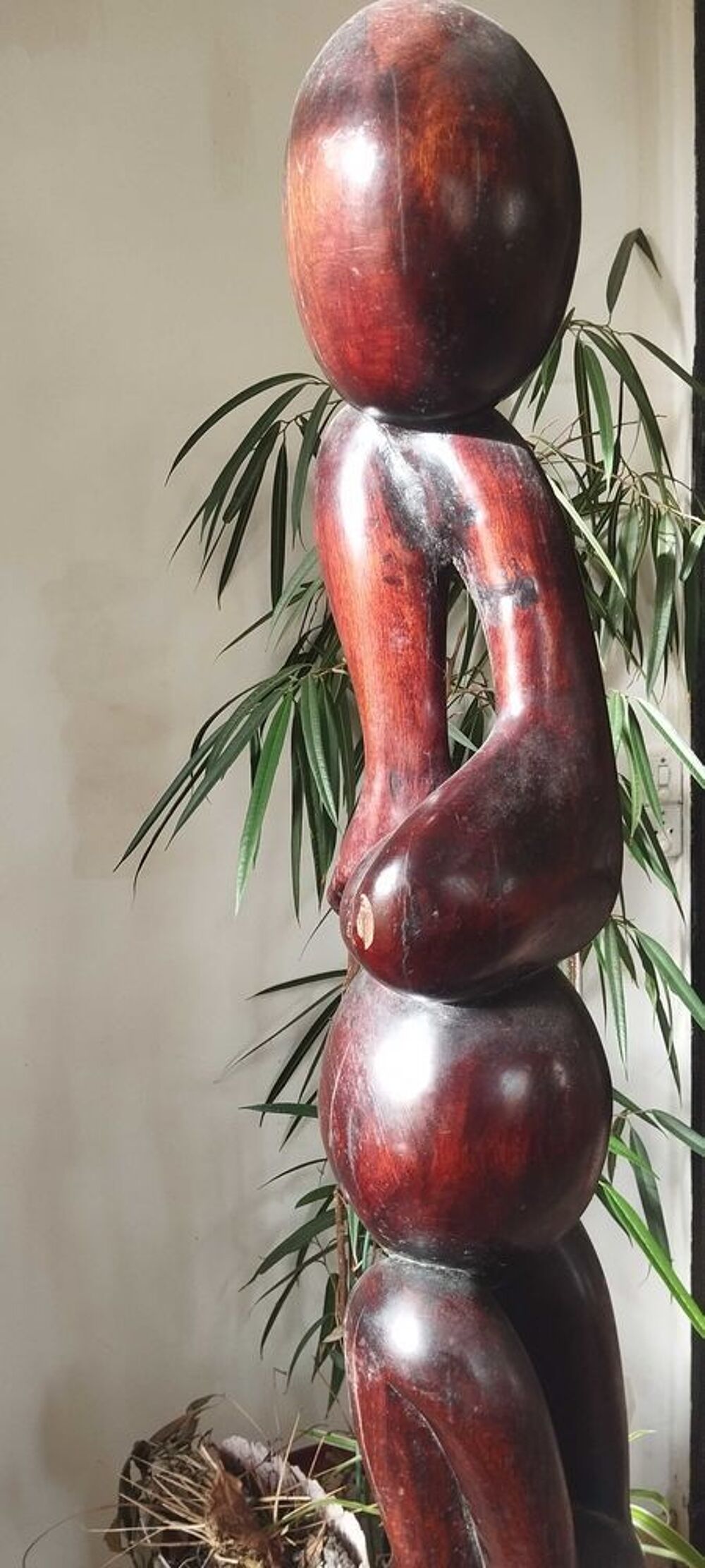 Vide grenier Vende grandes sculpture africains en bois d'&eacute;b&egrave;ne rouge provenance : S&eacute;n&eacute;gal et Mali 1990 tr&egrave;s bon &eacute;tat Décoration