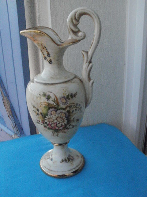 Aiguiere porcelaine italienne LE TORRI Hauteur 37.5 cm 15 Montauban (82)