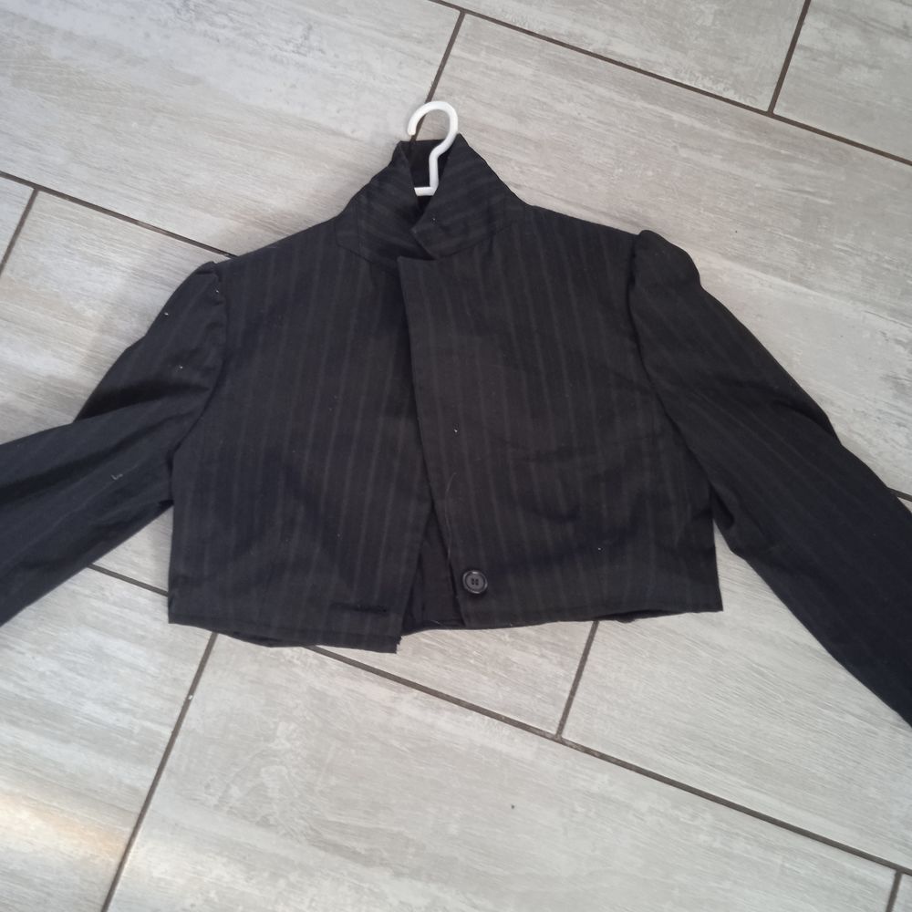 Veste blaser Manoukian T 40 ray&eacute;e gris et noir Vêtements