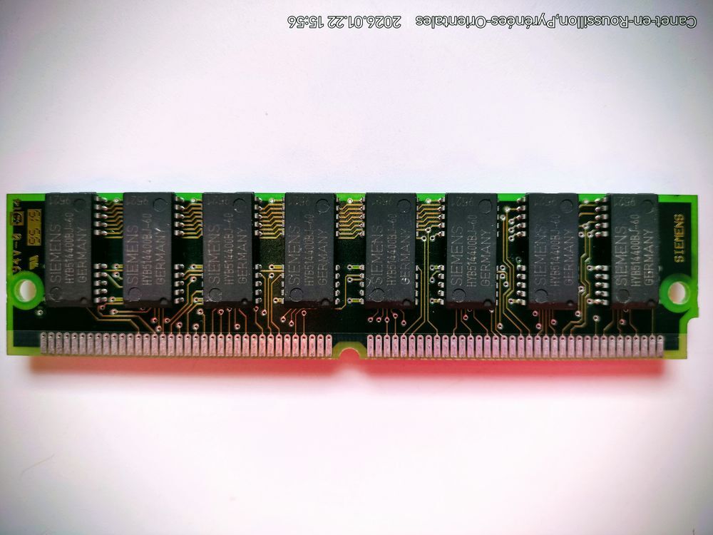 M&eacute;moire RAM "Vintage" Simm (72-pin) Siemens 8Mo-60ns Matériel informatique