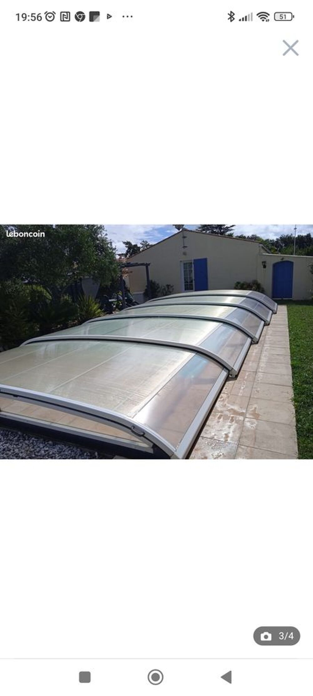 Abri piscine Desjoyeaux 4, 7 x 10,5 transport possible Jardin