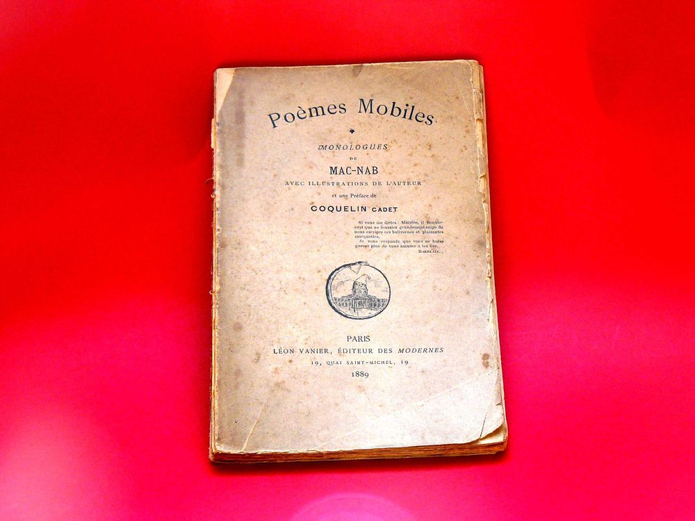 Monologues de MAC-NAB - Po&egrave;mes mobiles - illustr&eacute; - 1889 Livres et BD