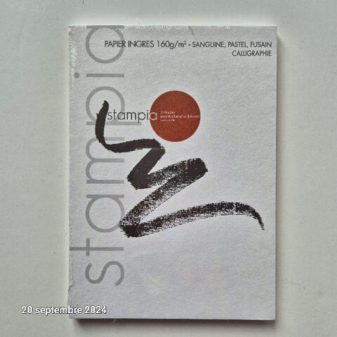 Bloc de papier Ingres, A5, 160 grs. sanguine, pastel, fusain 11 Saumur (49)