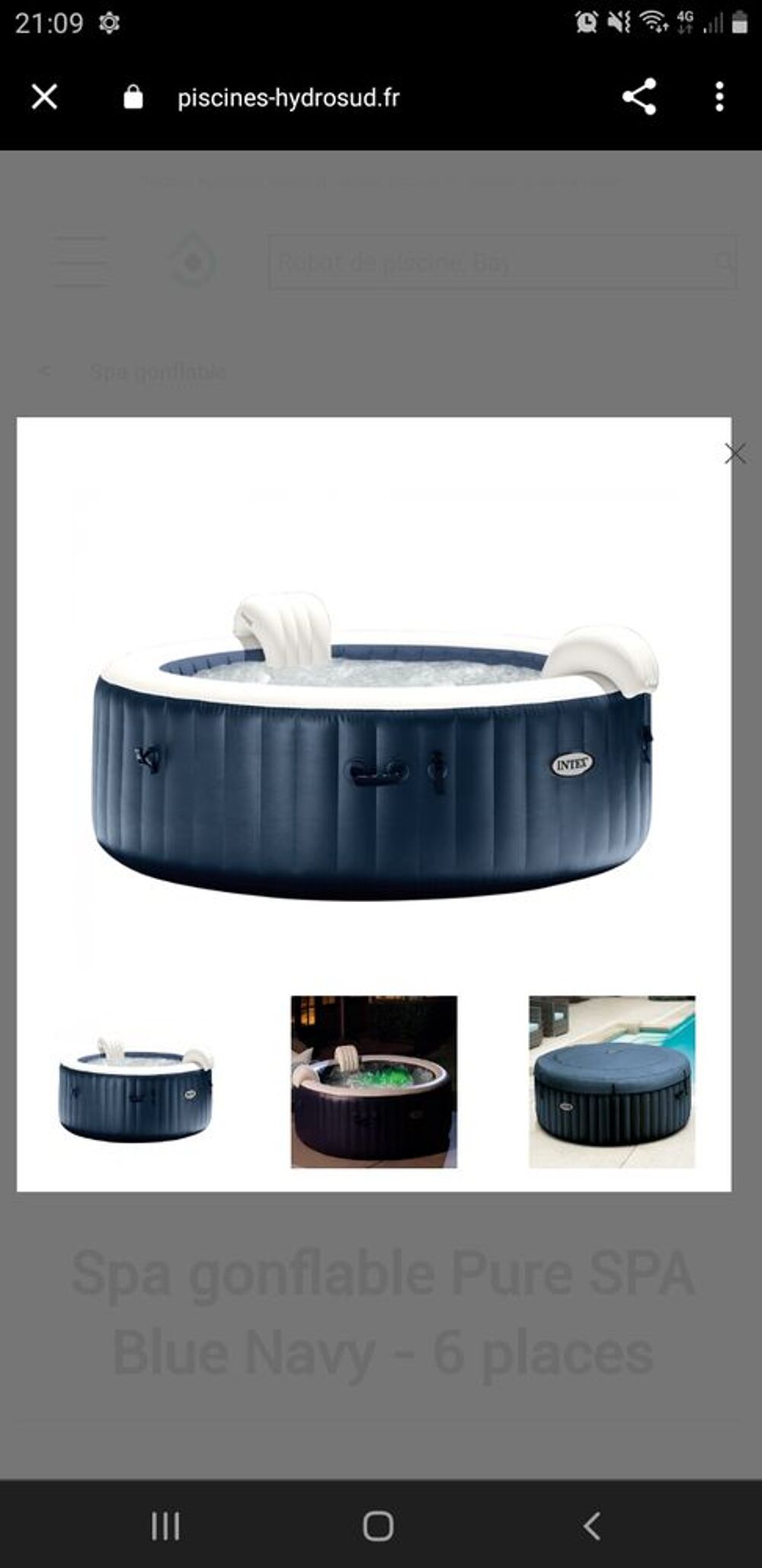 Spa gonflable Intex 6 place Jardin