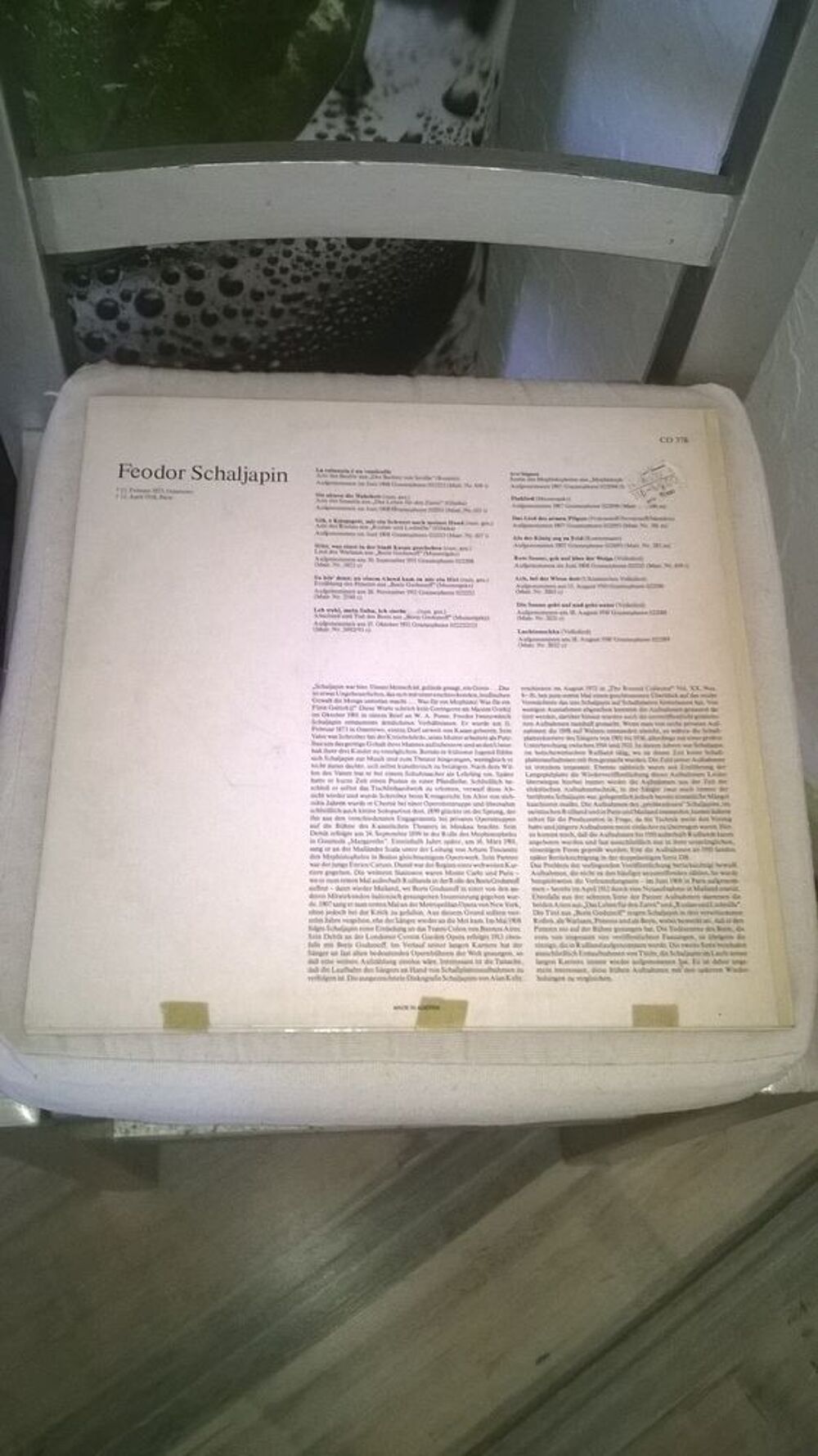 Vinyle Feodor Chaliapin
Excellent etat
Der Barbier Von Sev CD et vinyles