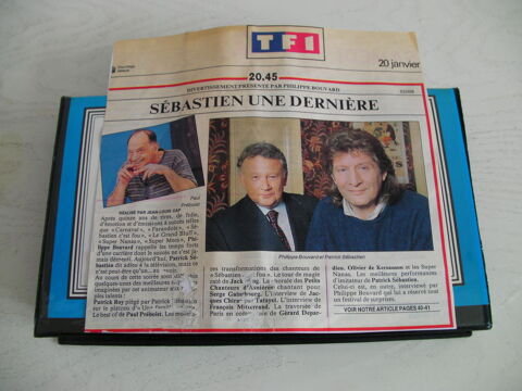  DVD SEBASTIEN UNE DERNIERE enregistr� � la t�l� 4 Saint-Etienne (42)