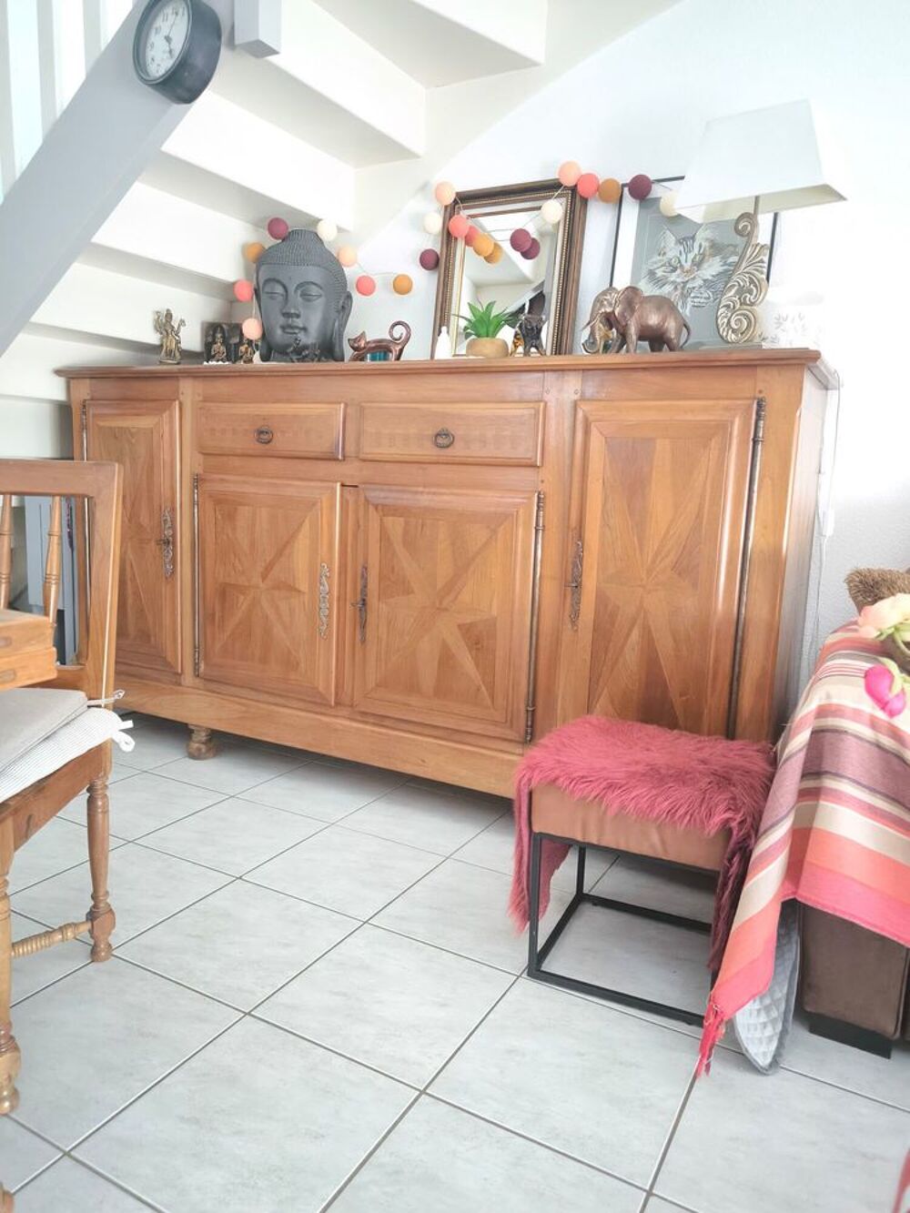 Salle &agrave; manger compl&egrave;te marqueterie et pieds sculpt&eacute;s Meubles