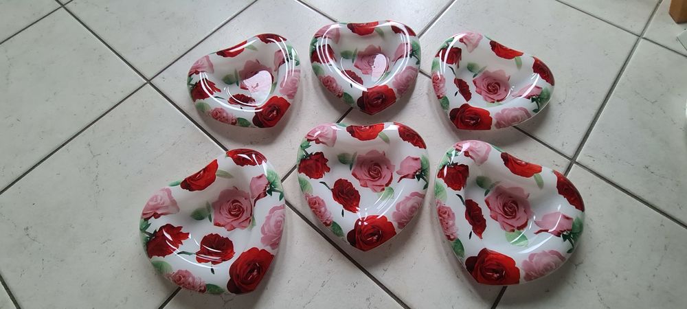 Lot de 7 Assiettes en forme de coeur Cuisine