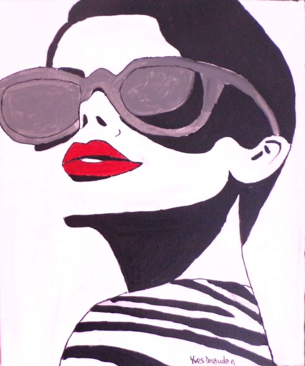 Tableau portrait "L"&eacute;l&eacute;gance du profil " Décoration