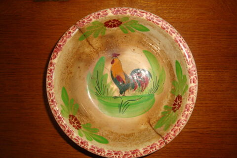 Ancien bols des ann�es 40 coq 10 Quesnoy-sur-De�le (59)