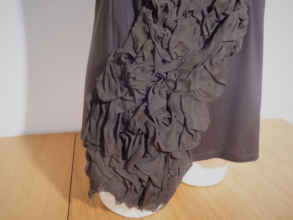 Tunique/ Top Marron en Soie et Coton sans manches- Dondup Vêtements