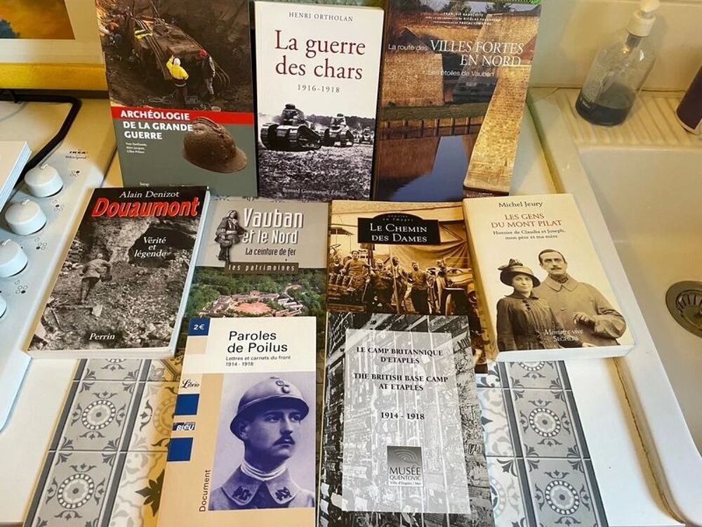 Grande guerre, fortification, guerre des chars poilus... Livres et BD