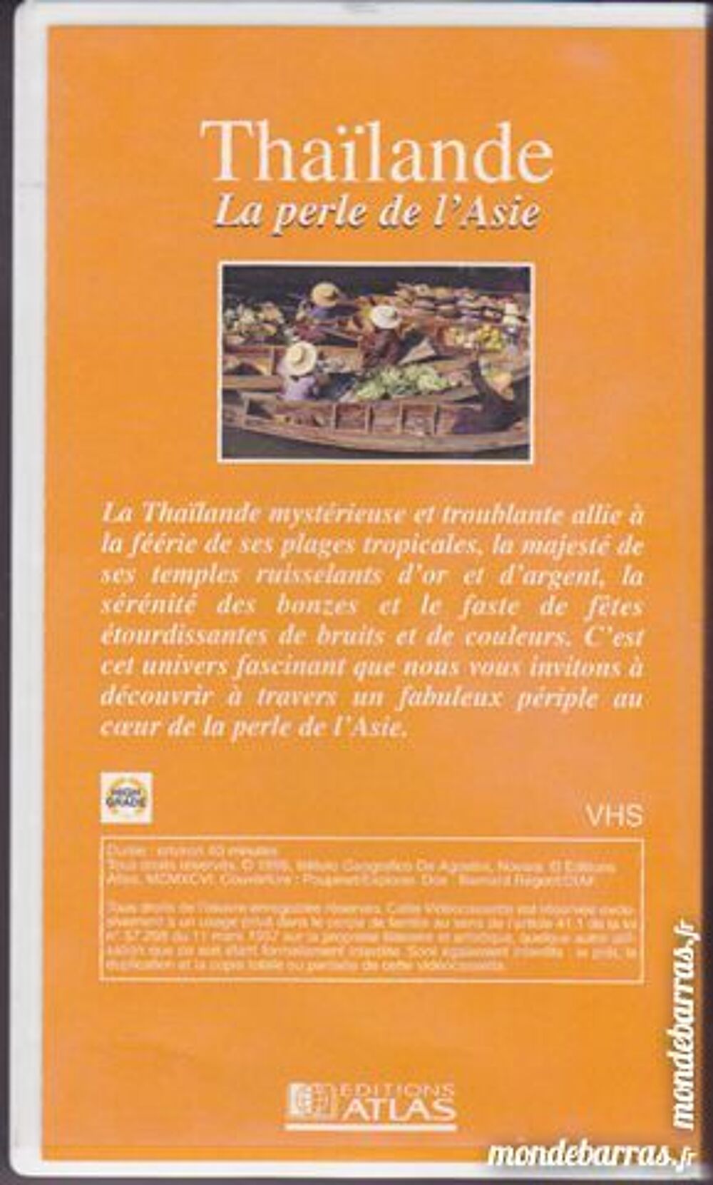 THAILANDE , La Perle de L'Asie VHS originale DVD et blu-ray