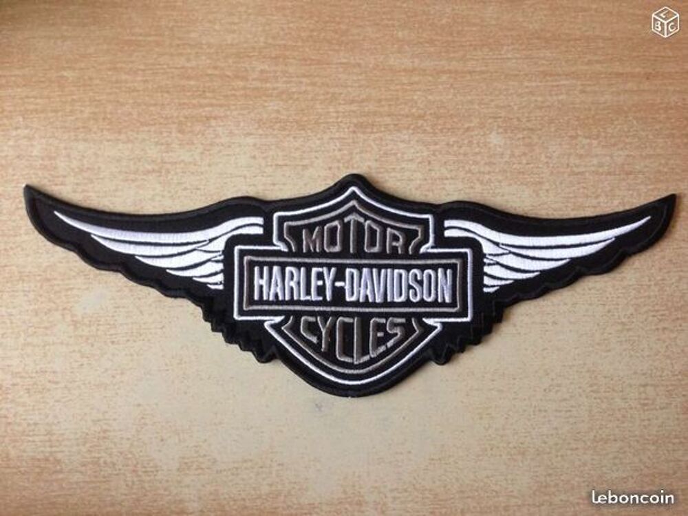 &Eacute;cusson harley davidson paire d'ailes 27x9,5 cm 