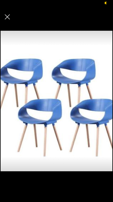 Lot de 4 fauteuils bleu 140 Noyelles-Godault (62)