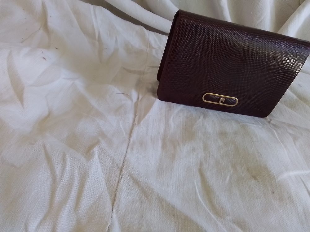 Petit sac &agrave; main en l&eacute;zard v&eacute;ritable, achat ancien Maroquinerie
