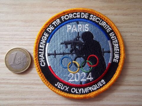 obsolète !! écusson police J.o Paris 2024 Challenge tir sécu 10.5 Valognes (50)