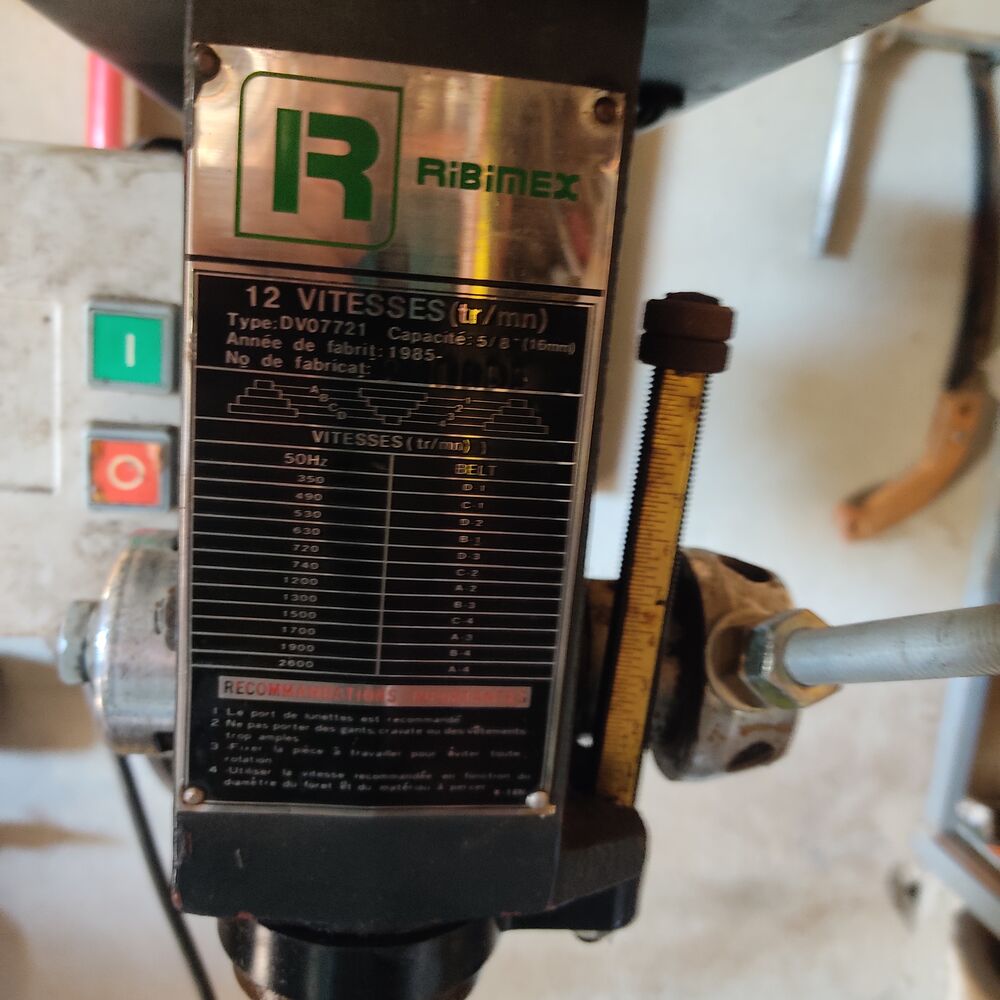 Perceuse sur colonne RIBIMEX Bricolage