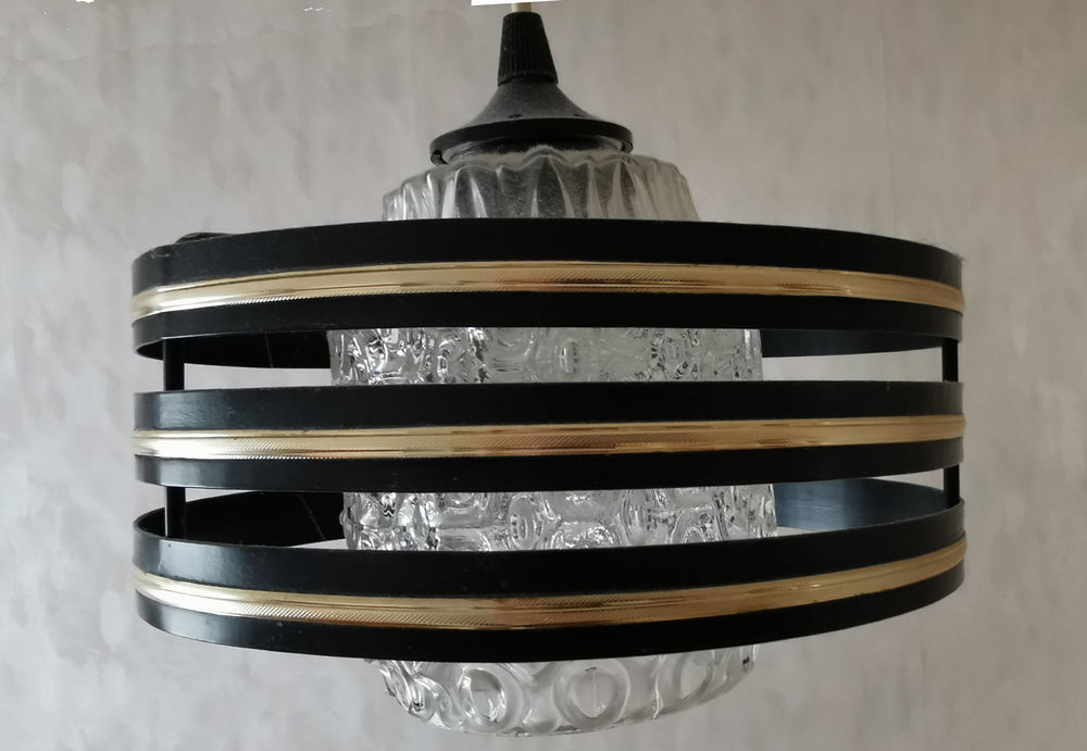 Lampe pendante vintage ann&eacute;e 70 Décoration