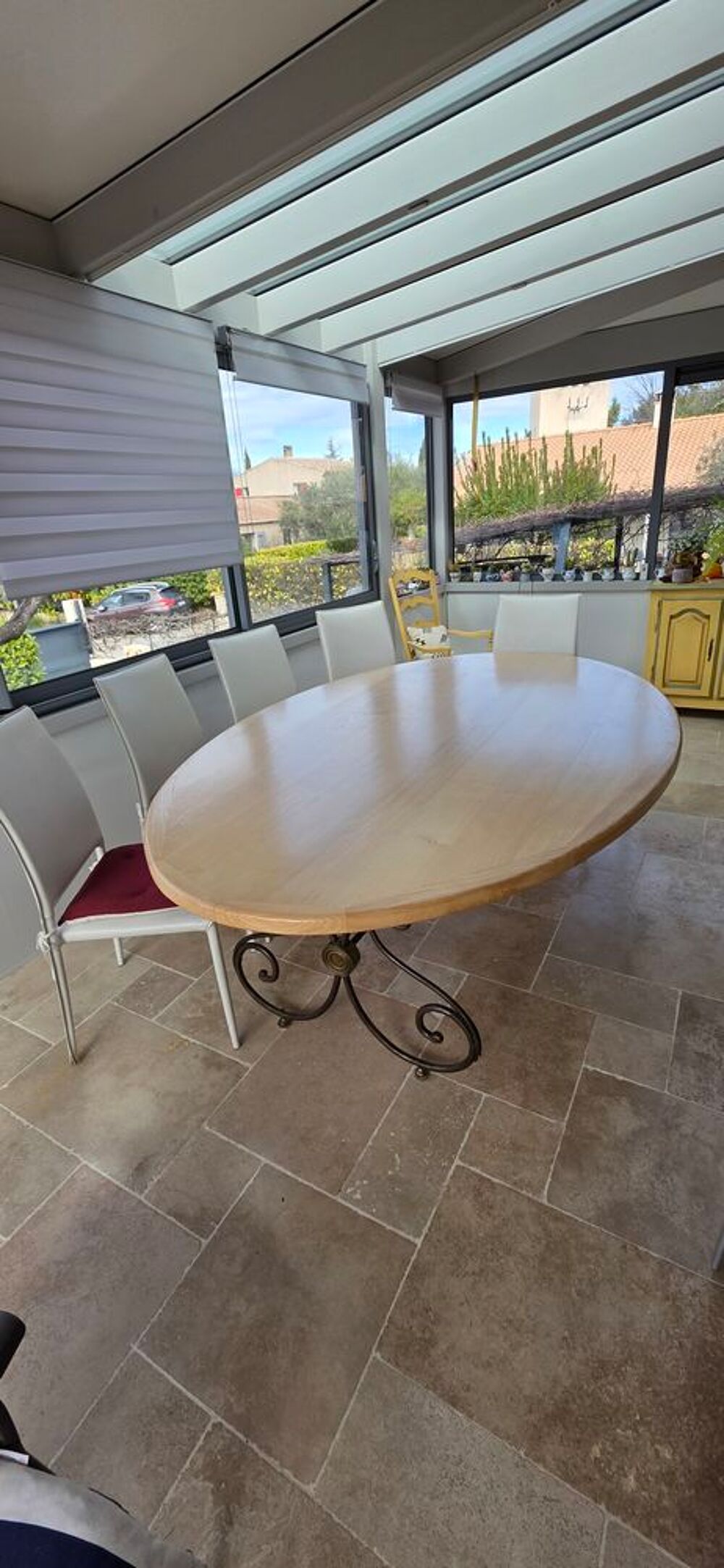 Grande table ovale 10 &agrave; 12 convives Meubles