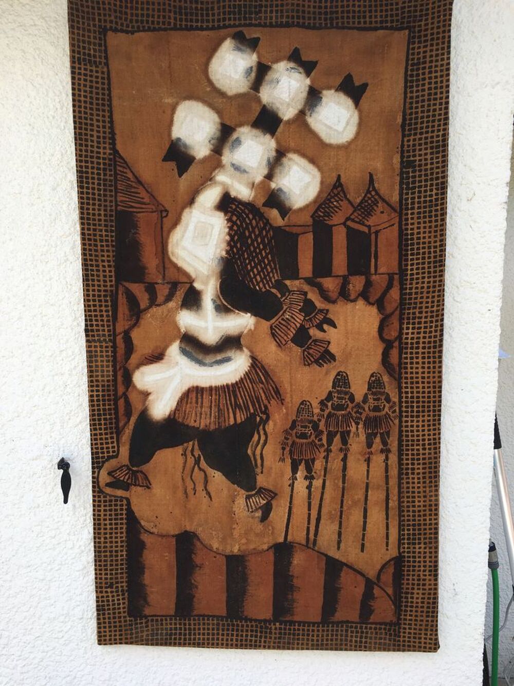 Peinture ethnique sur tissu bogolan Décoration