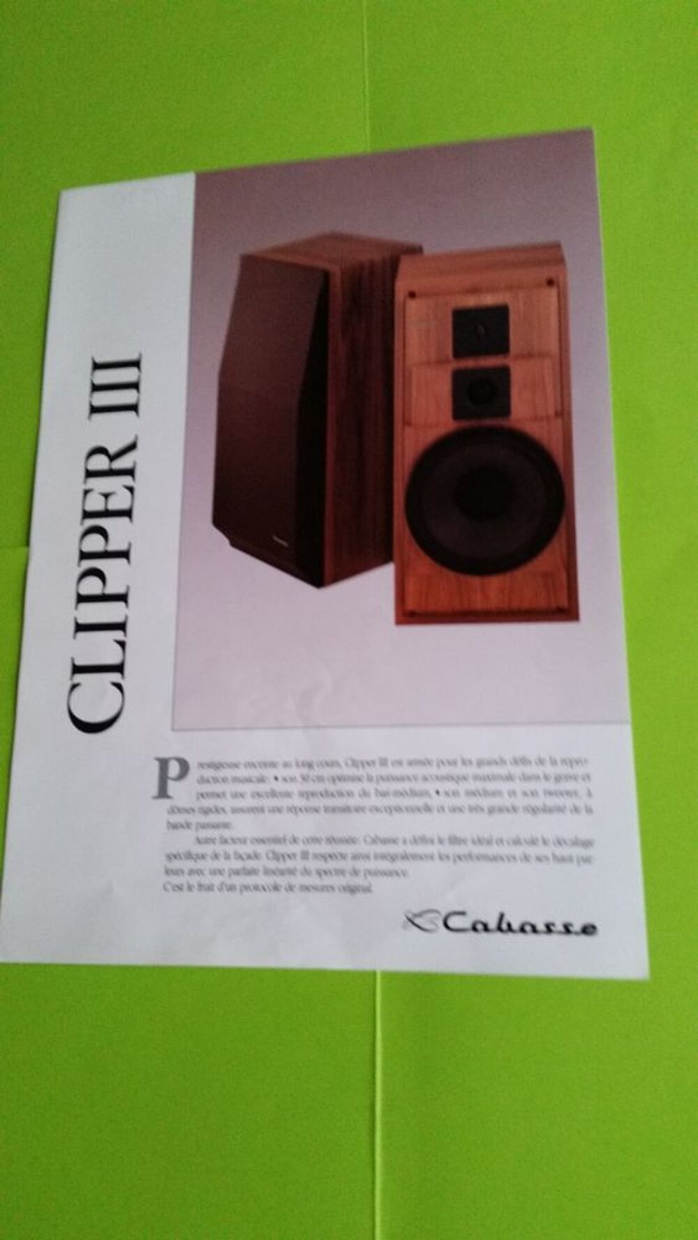 CABASSE CLIPPER III Audio et hifi