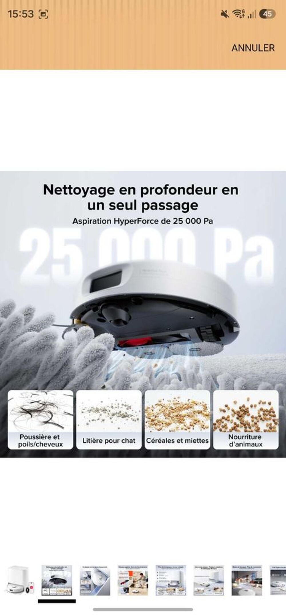 aspirateur robot qrevo 2 pro series Electroménager
