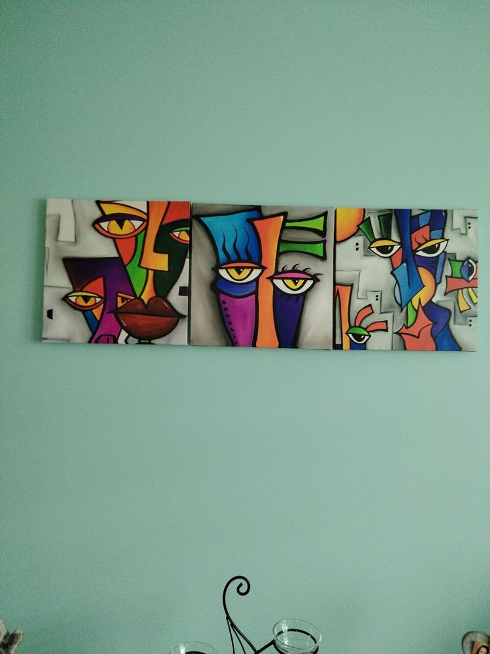 Tableau "Trytique " D�coration