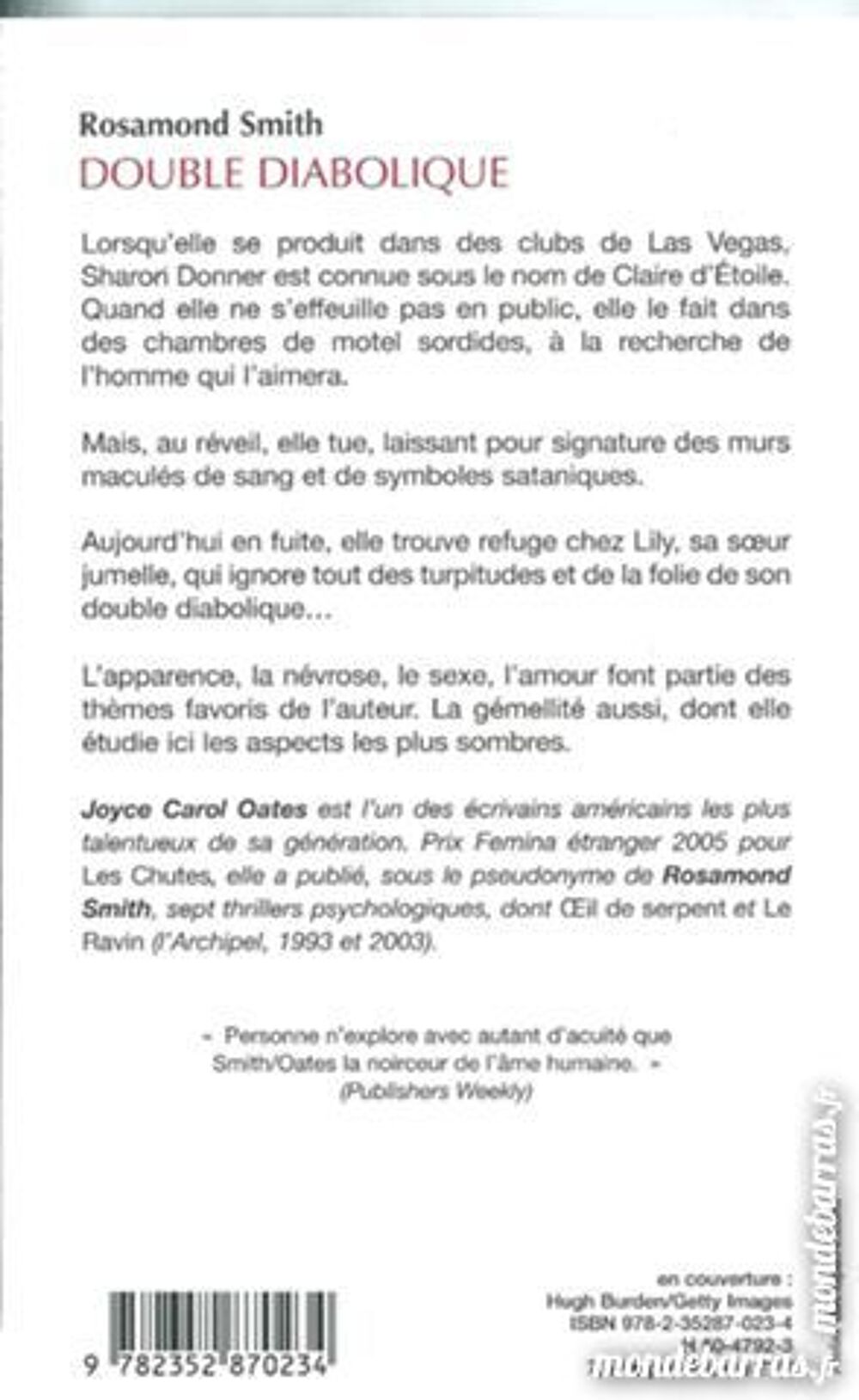 Double diabolique (1) Livres et BD