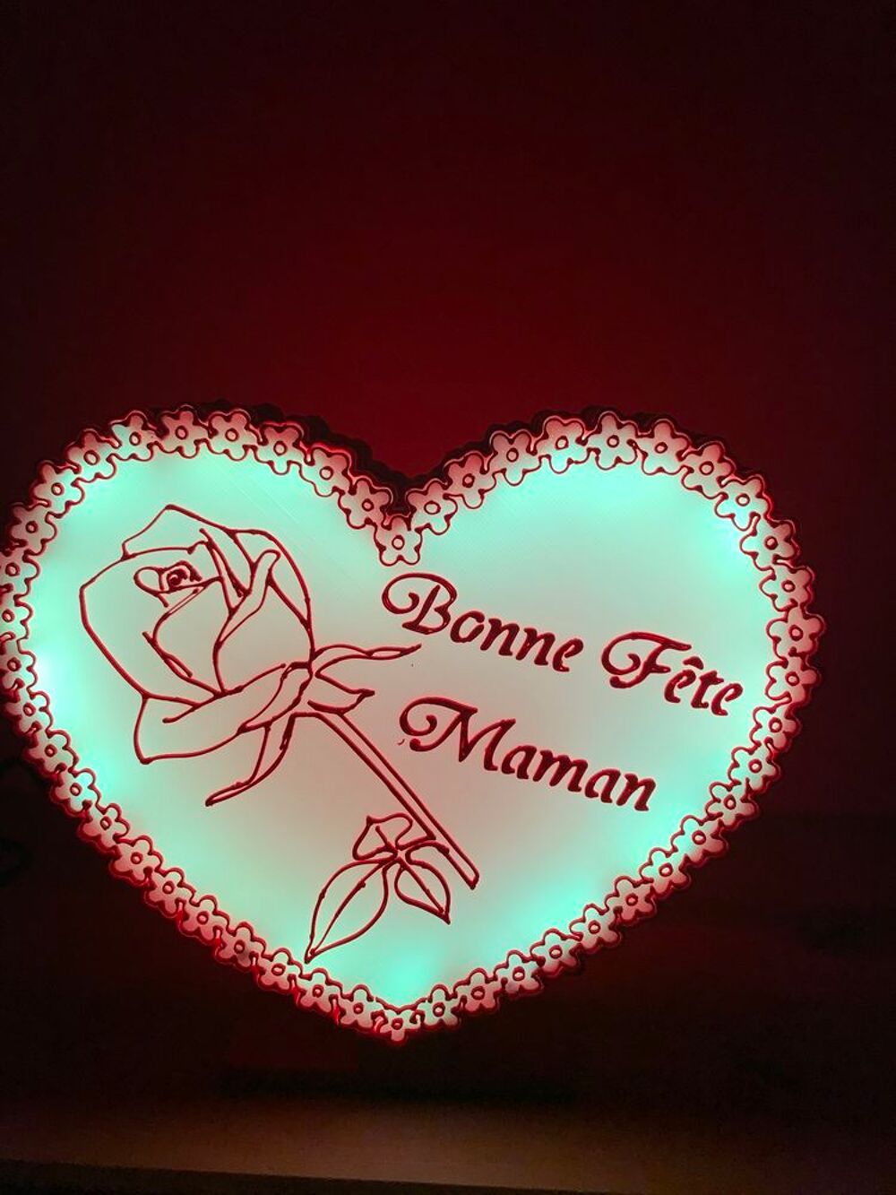 Lampe FETE des MERES eclairage leds couleurs usb Décoration
