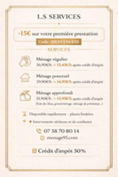   Ménage à domicile déclaré ? Val-d'Oise & Île-de-France ?  