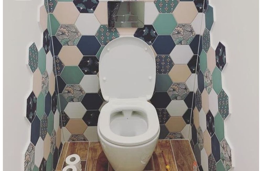 Carrelage hexagonal
Tommettes en gr&egrave;s " good vibes" Bricolage