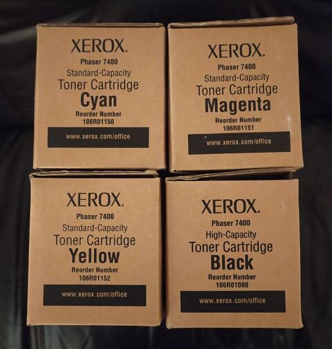 Lot 4 toner pour Xerox Phaser 7400 originale 250 Gentilly (94)