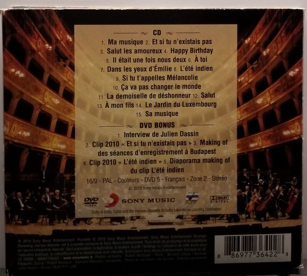 Joe Dassin Symphonique CD et vinyles