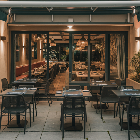 Restaurant avec grande terrasse privative en quartier d'hôtels et de bureaux  Proche de Paris 1420000 260 m$$1 420 000 €