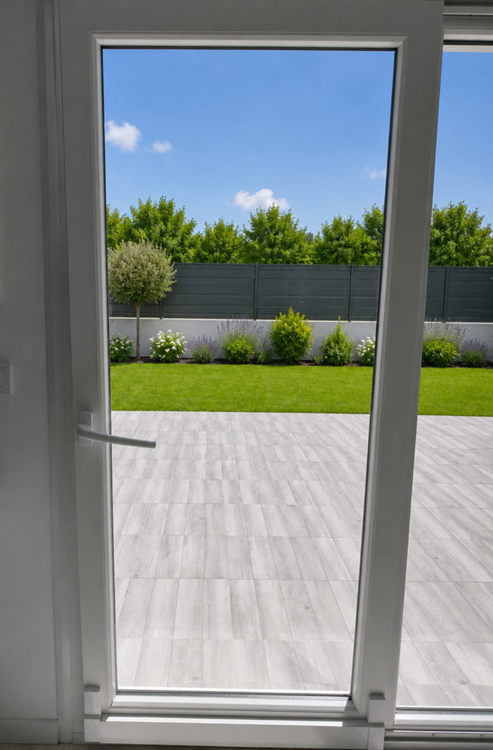 baie coulissante PVC 2 vantaux avec oscillo battant Bricolage