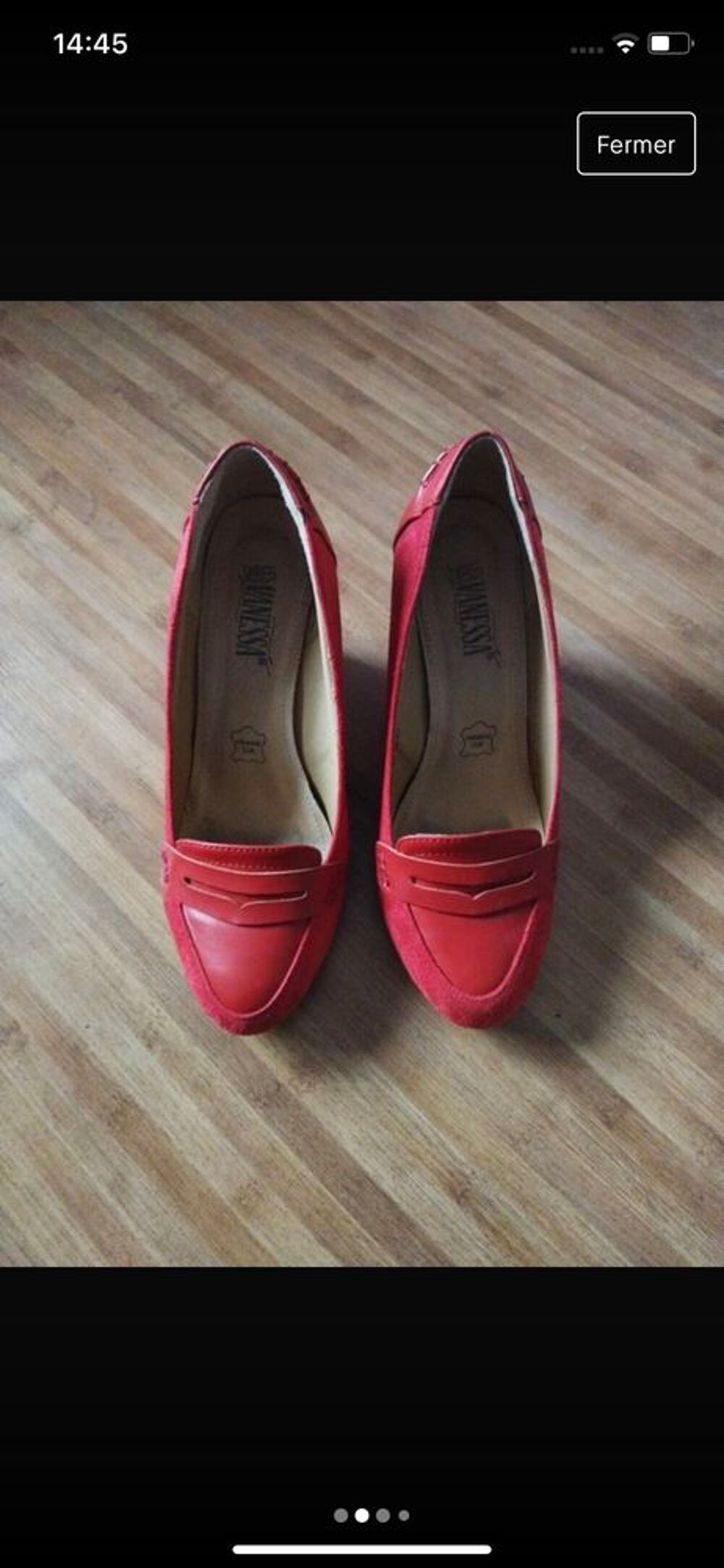 chaussures compens&eacute;es rouge Chaussures